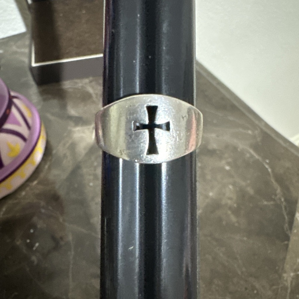 James Avery Wide Crosslet Ring Sterling Silver 925 Size 10.25